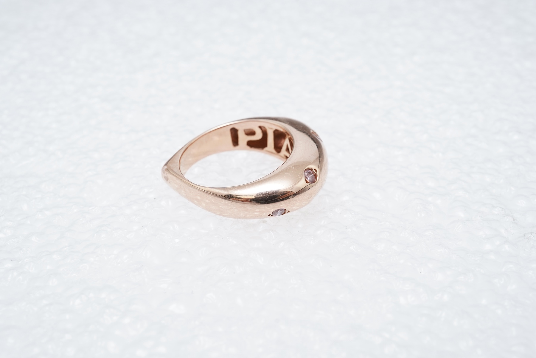 A pink tourmaline ring